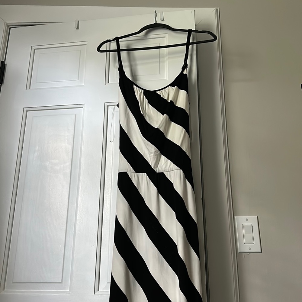 white house black market long strappy dress